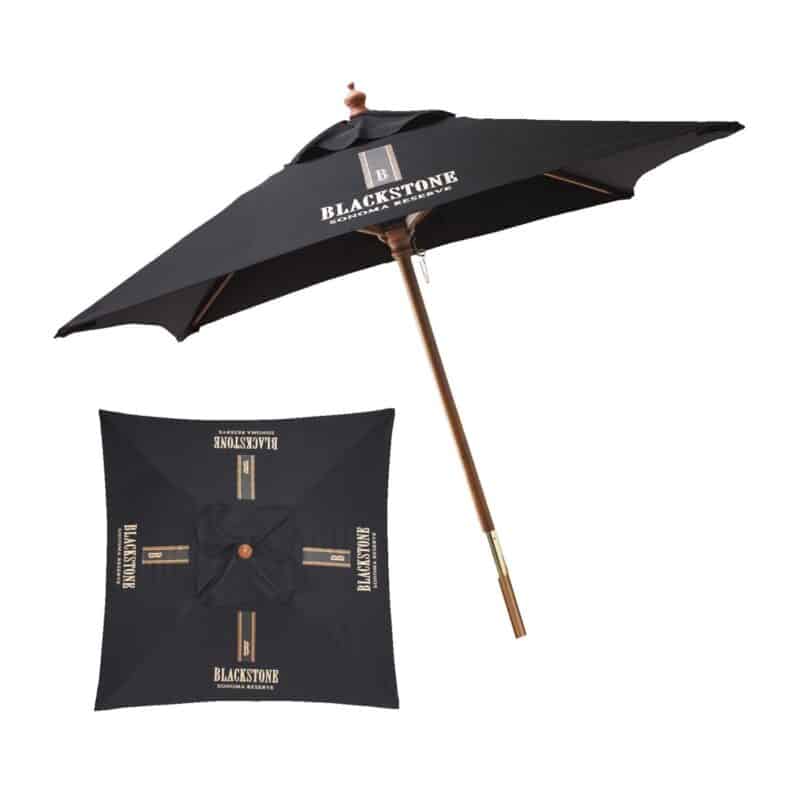 Custom 7' Wooden Market Umbrella