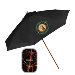 Custom 9' Wooden Market Umbrella