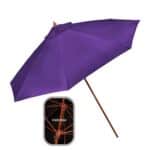 Custom 9' Wooden Polyester Market Umbrella - 3