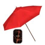 Custom 9' Wooden Polyester Market Umbrella - 4