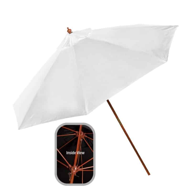 Custom 9' Wooden Polyester Market Umbrella - 6