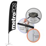 Custom Bow Flag Banner (Single Sided)