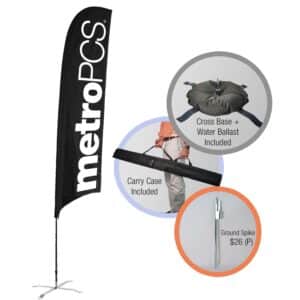 Custom Bow Flag Banner (Single Sided)