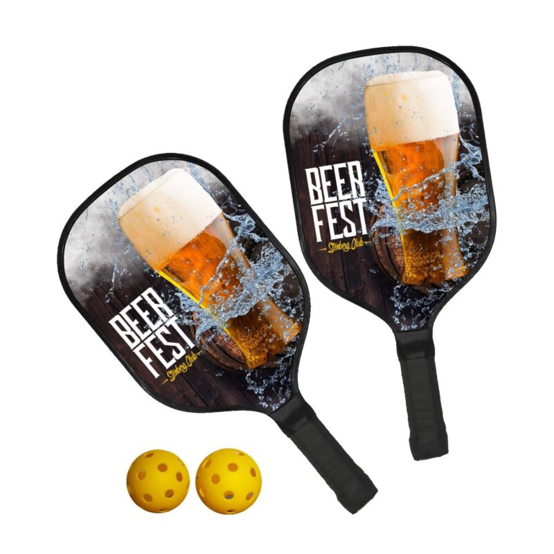 Smasher-Pickleball-Set-Black-Full-Color-PIK085 Custom Smasher Pickleball Set Black (Full Color)