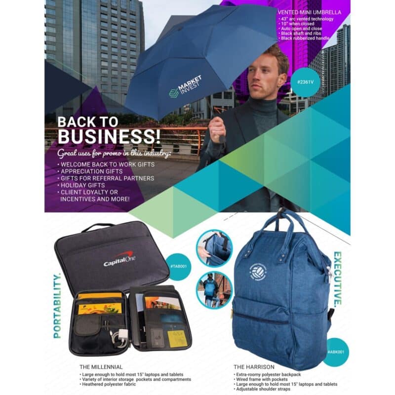 Custom Vented Executive Mini Umbrella - 4