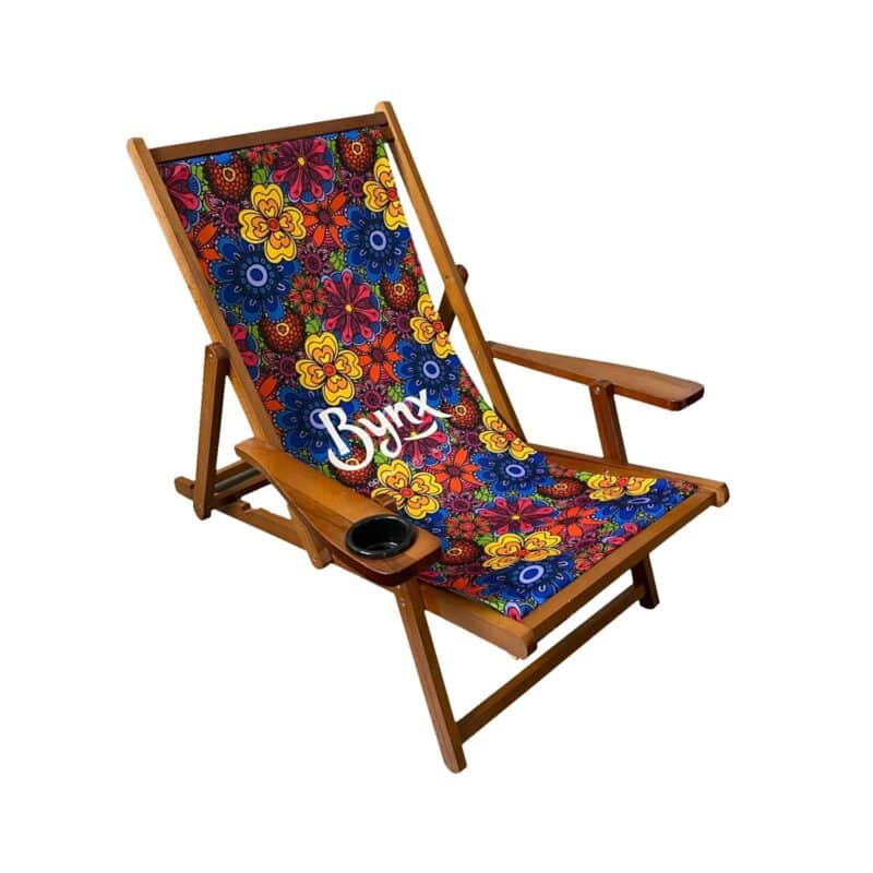 Custom Wood Sling Chair (Full Color)