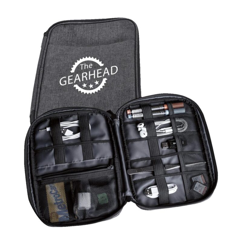 Custom Zippered Tech Organizer Carrying Case